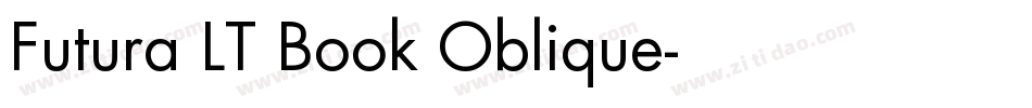 Futura LT Book Oblique字体转换